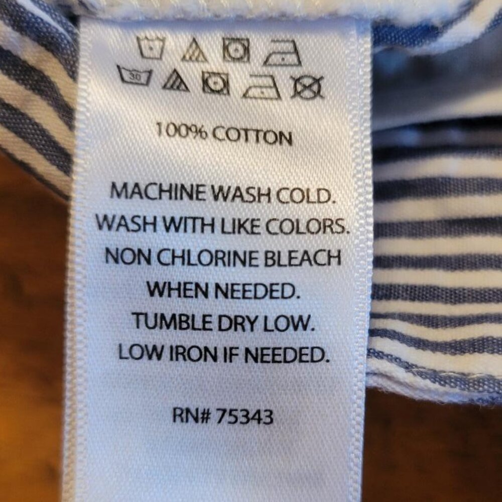 Cynthia Rowley Blue & White Seersucker Shorts - Picture 7 of 9